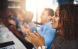 © Delmaine Donson/peopleimages.com - What an impressive presentation. Cropped shot of a group of businesspeople applauding a presentation in an office.