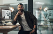 © Nicholas Felix/peopleimages.com - Late nights wont stop my mission. Portrait of a confident young businessman working late at night in a modern office.