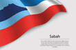 Wave flag of Sabah is a region of Malaysia