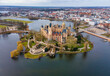 Skyline of Schwerin (Germany) with castle building