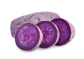 Canvas Print - purple yams on isolated white background