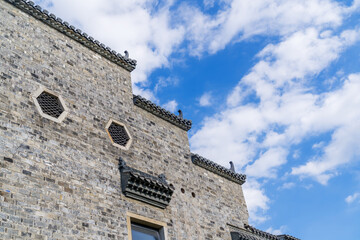 Chinese Ancient Architectural Roof Details of Hui Style