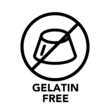 Round frame gelatin free icon, one of the food allergy icons set