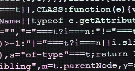 Wall Mural - 4k close up shot programming tag coding on screen. background concept for programming and coding web