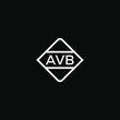  AVB letter design for logo and icon.AVB monogram logo.vector illustration with black background.