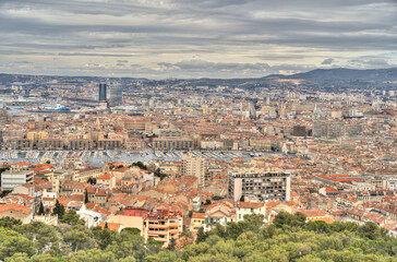 Canvas Print - Marseilles Cityscape, HDR Image