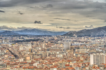 Canvas Print - Marseilles Cityscape, HDR Image