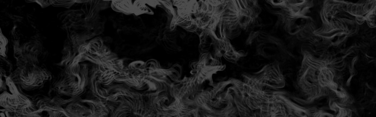 Wall Mural - black smoke love background on black solid 3d illustration, black abstract light smoke background on
