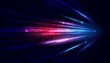 © Phantip - Modern abstract high-speed light effect. Technology futuristic dynamic motion on blue background. Movement pattern for banner or poster design background concept.