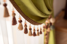 Selective Focus Shot Of Fringes Of Curtains