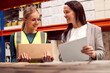 © Monkey Business - Female Team Leader With Clipboard In Warehouse Training Intern Standing By Shelves