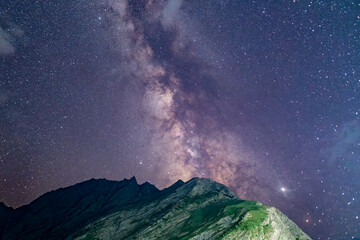 Wall Mural - mesmerizing starry sky over the ladakh, india