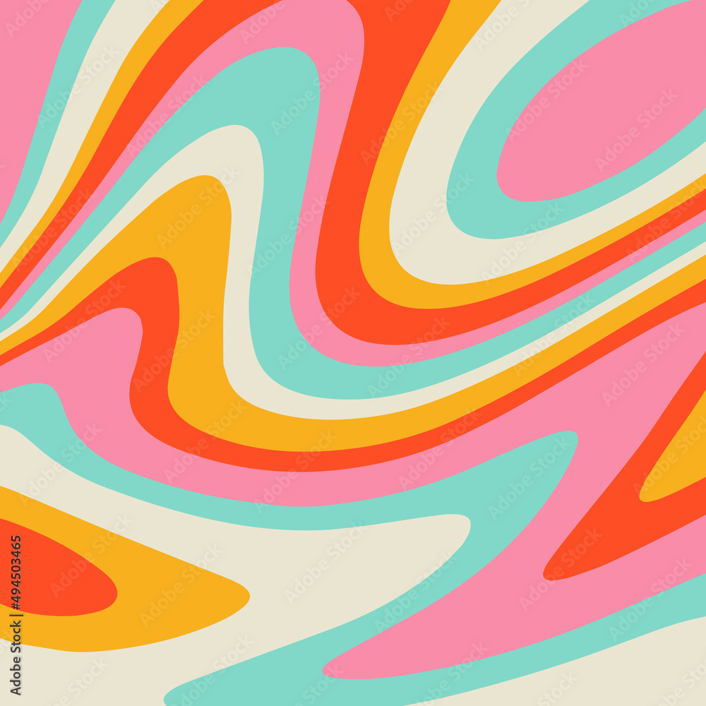 Retro background. Groovy background Stock Vector | Adobe Stock, image size:1000x1000