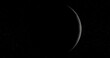 3d rendering of the new Moon isolated on a black background