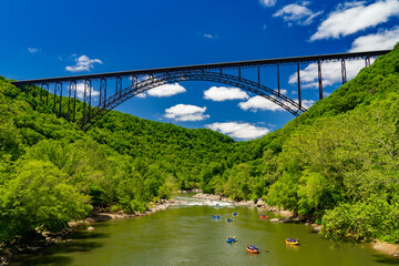 Beautiful summer afternoon at New River Gorge National Park