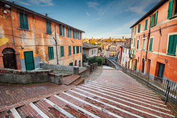 Wall Mural - Perugia, Italy on the medieval Aqueduct Street