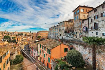 Wall Mural - Perugia, Italy on the medieval Aqueduct Street