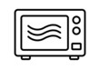 Microwave oven line art icon