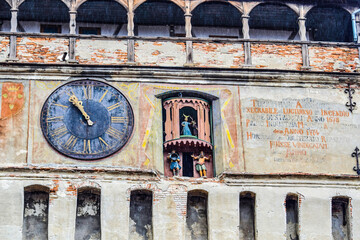 Wall Mural - The clock tower in the citadel of Sighisoara 93