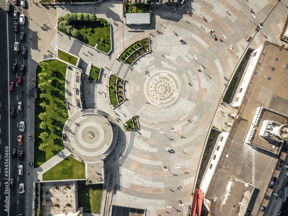Postal Square Building Postal Square in Kyiv, top view Stock Photo | Adobe Stock