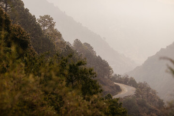 Canvas Print - fog in the mountains