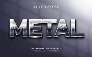 metal 3d style text effect