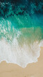Waves surf with amazing blue ocean lagoon, sea shore, coastline, wallpaper
