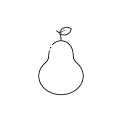 Wall Mural - Outline icon of pear vector illustration