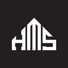 HMS Letter Logo Design On Black Background. HMS Creative Initials Letter Logo Concept. HMS Letter Design. 