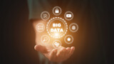 Fototapeta Desenie - Big Data Analysis Analytics internet technology concept.