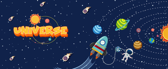 Wall Mural - space element in space background