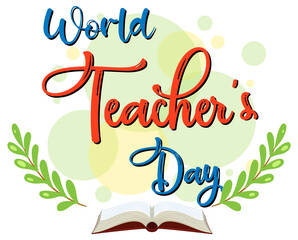 Poster - World Teacher's Day lettering banner