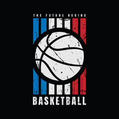 Wall Mural - Basketball illustration typography. perfect for t shirt design