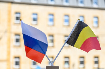 Wall Mural - Politique drapeau embleme patriote pays Russie Belgique