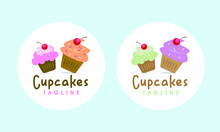 Colorful Cupcake Logo Concept Brand