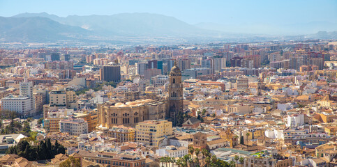 beautiful city of Malaga,  Andalusia in Spain