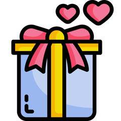 Wall Mural - gift line icon