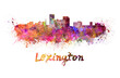 Lexington skyline in watercolor
