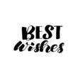 © Elena - Best wishes. Vector lettering.Hand drawn  lettering.