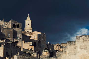 view of the church in the city of matera