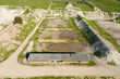 Open air military shooting range, Aerial view.