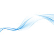 Abstract blue wavy vector background, blue wave for design brochure, website, flyer.
