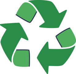 Recycling Icon Cartoon Illustration