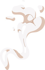 Wall Mural - smoke trail or steam flow cartoon illustration