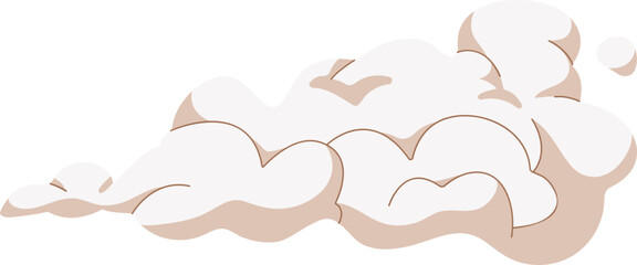 Wall Mural - smoke or steam cloud icon cartoon illustration