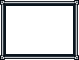 border frame. vector picture art frame isolated on white background