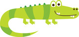 Fototapeta Dinusie - Cute Alligator, green