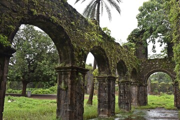 Wall Mural - ruin of vasai fort at maharashtra, india 