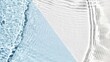 © pavel_dp - Water waves crossing and splashing on blue and white background | beauty product background, water based moisturizer commercial