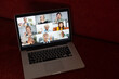 © Angelov - Virtual meeting online. Video conference by laptop. Online business meeting. On the laptop screen, people who gathered in a video conference to work on-line